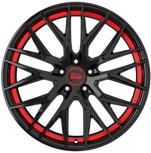 Felgi aluminiowe MAM MAM RS4 Black Painted Red Inside