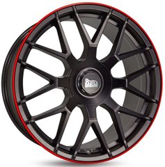 Felgi aluminiowe MAM MAM GT1 Black Painted Lip Red
