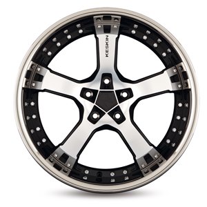 Keskin KT10 Matt Black Front Polish Steel Lip