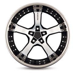 Felgi aluminiowe Keskin Keskin KT10 Matt Black Front Polish Steel Lip
