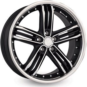 Keskin KT11 Matt Black Front Polish Steel Lip