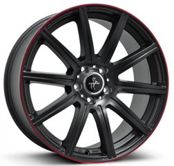 Felgi aluminiowe Keskin Keskin KT16 Dynamic Matt Black Lip Red