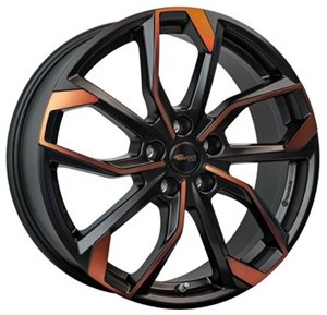 Felgi aluminiowe RC Design RC Design RC34 Black Orange Matt [BOM]