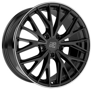 Felgi aluminiowe MSW MSW 44 Gloss Black Polished Lip