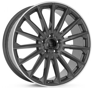 2DRV 2DRV WH39 DGM+ML+ Dark Gunmetal Hochglanzpoliert Felgenbett