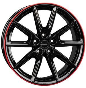 Borbet Borbet LX Black Glossy Rim Red