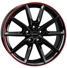 Borbet Borbet LX Black Glossy Rim Red