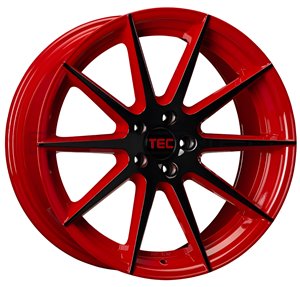 TEC Speedwheels GT7 Red-Black Gloss 2-coloured