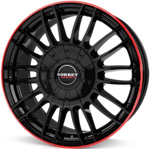 Borbet Borbet CW3 Black Glossy Red Ring