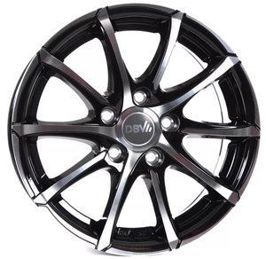 Felgi aluminiowe DBV DBV Tropez Schwarz Glanzend Front Poliert
