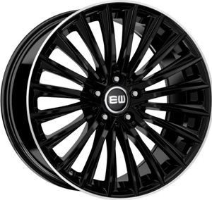 Elite Wheels EJ34 Specter Black Lip Polished