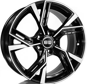 Felgi aluminiowe Elite Wheels Elite Wheels EW16 Thoth Black Matt Polished