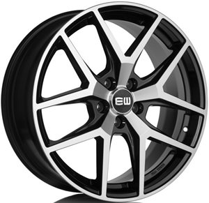 Elite Wheels EW26 Pentagon Black Polished