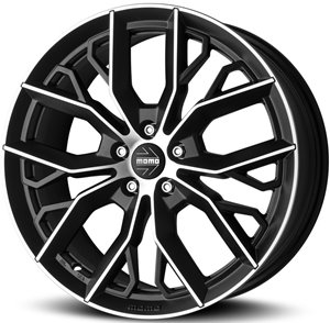 Momo Wheels Spider Matt Black Polish