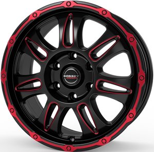Borbet Borbet CW8 Red Rim Window Polished Matt