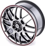 Platin P 61 Black Polished Red Rim