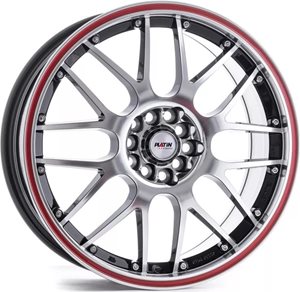 Platin P 61 Black Polished Red Rim