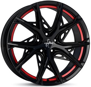 Felgi aluminiowe Keskin Keskin KT24 Black Painted Red Inside