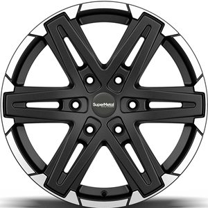Felgi aluminiowe Super Metal Super Metal Compass Dull Black Polished Lip