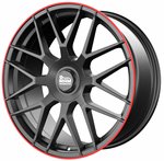 Felgi aluminiowe MAM MAM GT1 Matt Black Lip Red