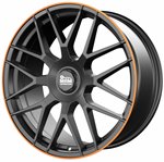 Felgi aluminiowe MAM MAM GT1 Matt Black Lip Orange