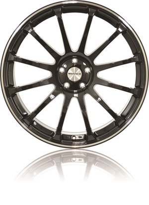 Monaco Wheels Massenet Shiny Black Polished Lip
