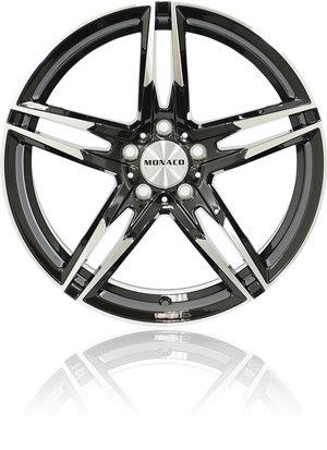 Monaco Wheels 591 GP1 Shiny black with polished front