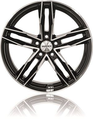 Monaco Wheels 596 RR8 Shiny black with polished front