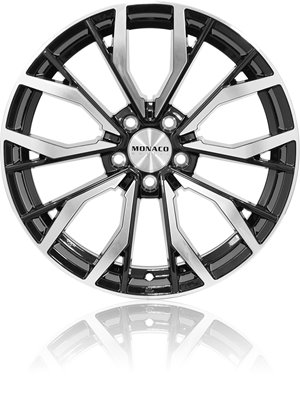 Monaco Wheels 598 GP5 Shiny black with polished