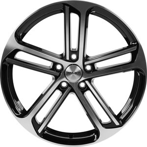 Monaco Wheels MC4 Shiny Black Polished Front