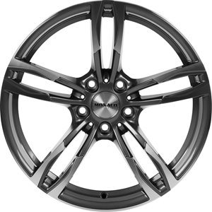 Monaco Wheels MC5 Shiny Anthracite Polished Front