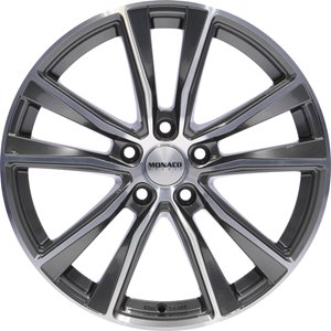 Monaco Wheels MC6 Shiny Anthracite Polished Front