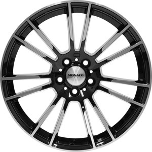 Monaco Wheels MC8 Shiny Black Polished Front