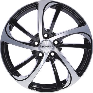 Monaco Wheels MC10 Shiny Black Polished Front